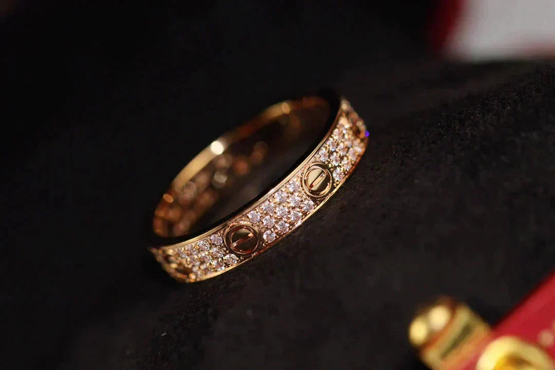 [Imperial] LOVE RING 3.6MM DIAMOND PAVED