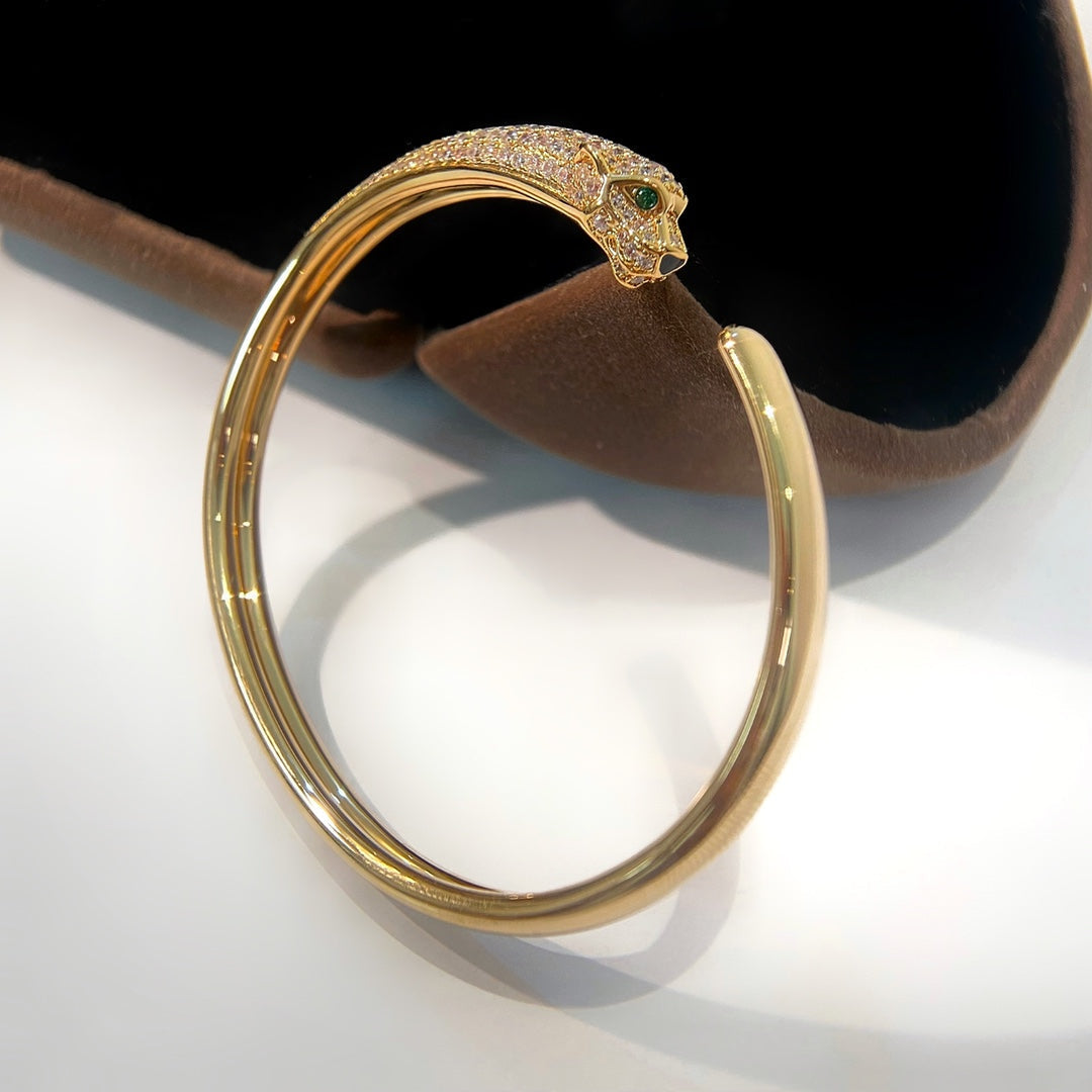 [Imperial] PANTHERE GOLD DIAMOND OPEN BRACELET