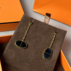 [Imperial] CHAINE VERSO BLACK CERAMIC EARRINGS