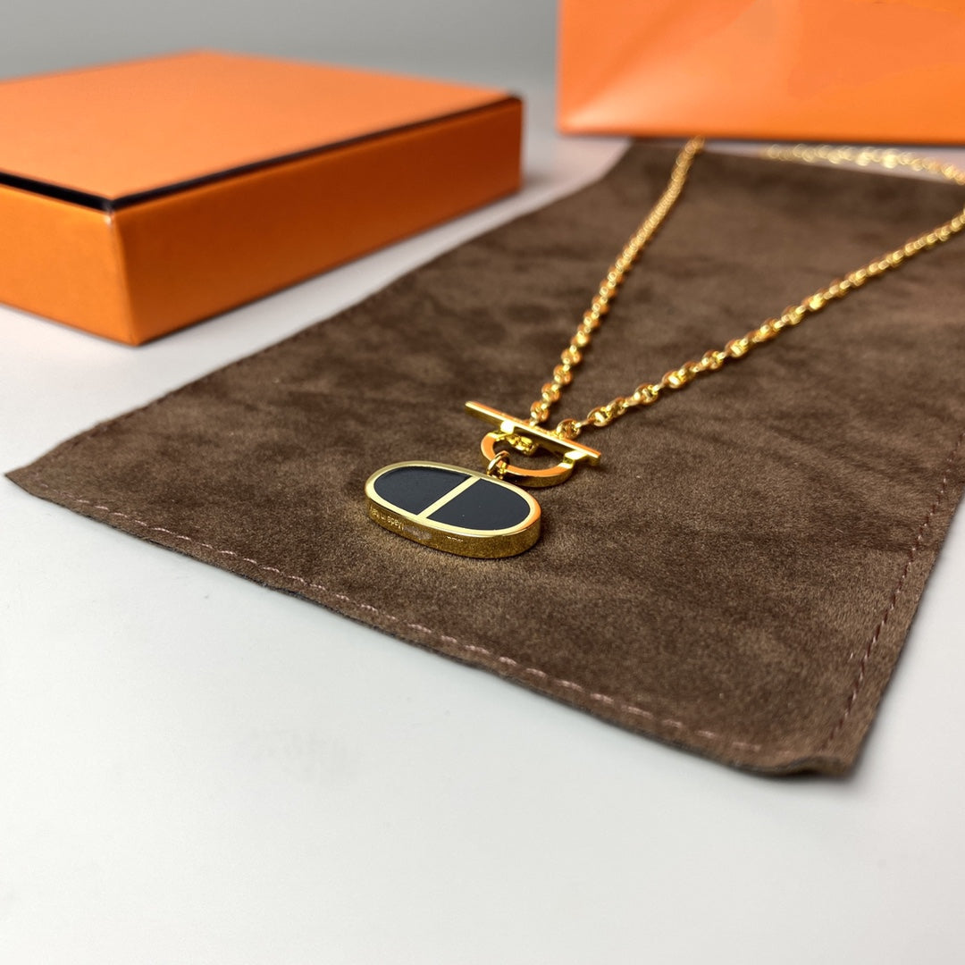 [Imperial] CHAINE VERSO BLACK CERAMIC NECKLACE