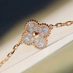 [Imperial] CLOVER 20 MOTIFS DARK MOP DIAMOND  NECKLACE