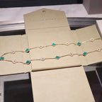 [Imperial] CLOVER 20 MOTIFS MALACHITE DIAMOND NECKLACE
