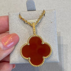 [Imperial] CLOVER 25MM NECKLACE GOLD CARNELIAN