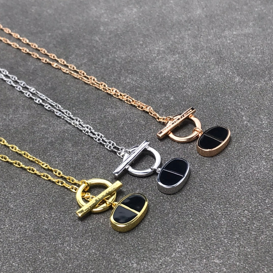 [Imperial] CHAINE VERSO BLACK CERAMIC  NECKLACE