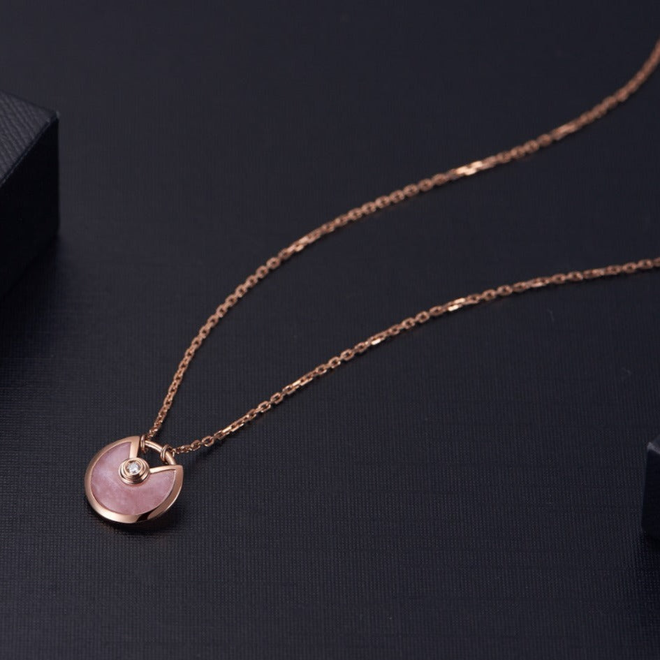[Imperial] AMULETTE ROSE GOLD PINK MOP NECKLACE