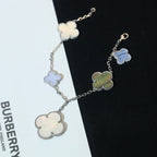 [Imperial] CLOVER BRACELET 5 MOTIFS MOP CHALCEDONY SILVER