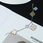 [Imperial] CLOVER BRACELET 5 MOTIFS MOP CHALCEDONY SILVER