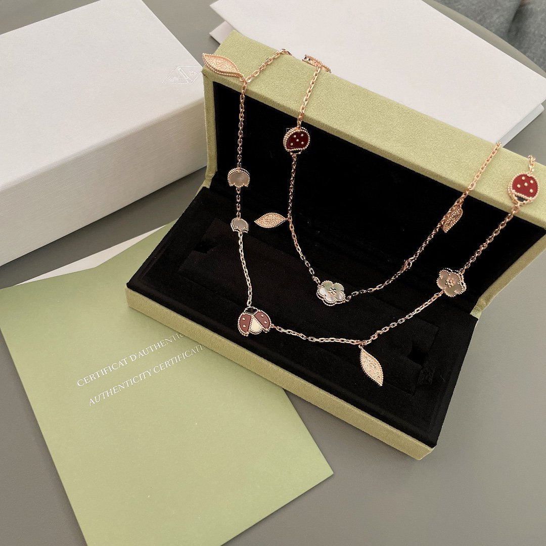 [Imperial] LUCKY SPRING 15 MOTIFS ROSE GOLD NECKLACE