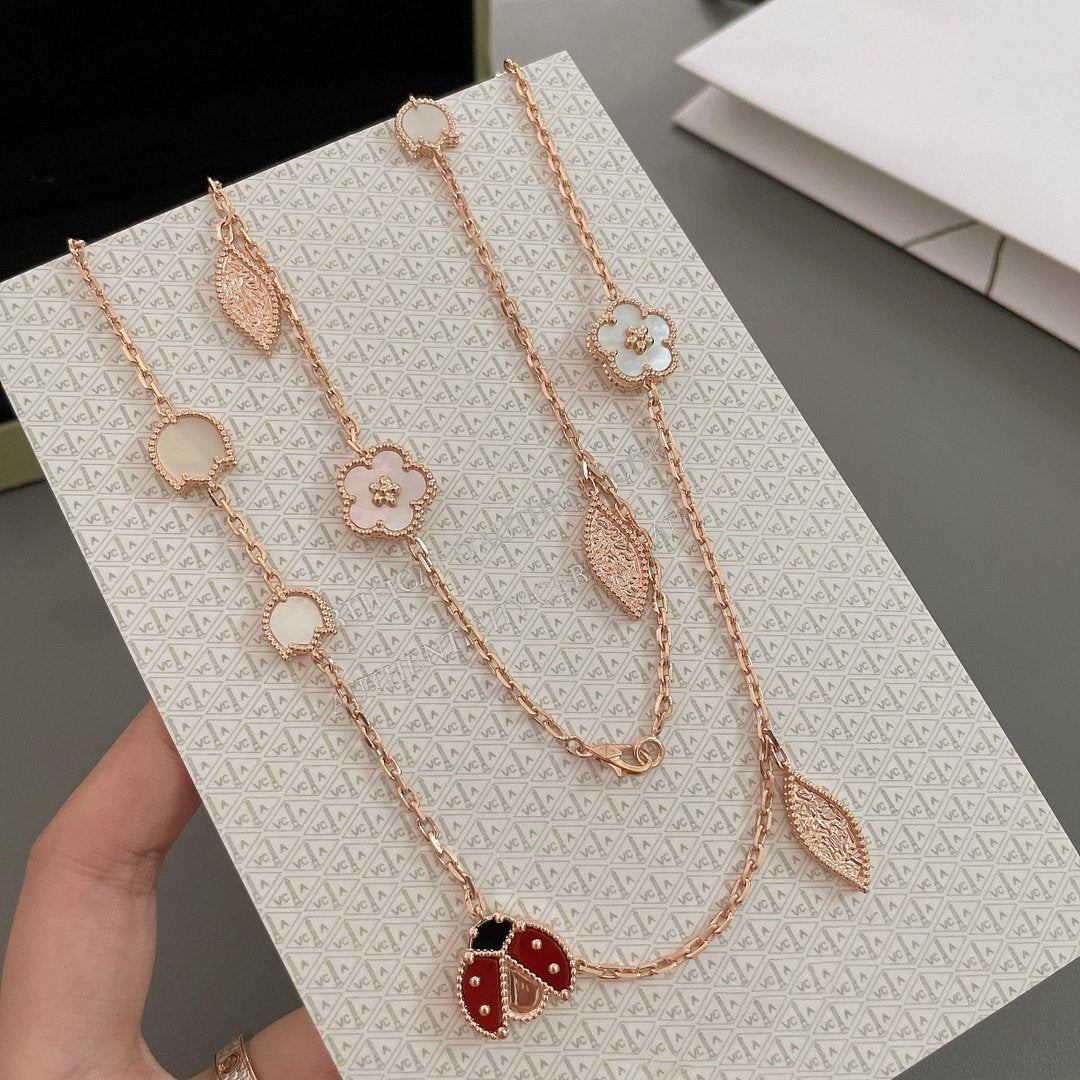 [Imperial] LUCKY SPRING 15 MOTIFS ROSE GOLD NECKLACE
