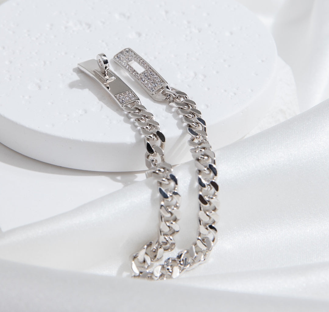 [Imperial] KELLY CHAIN SILVER DIAMOND BRACELET