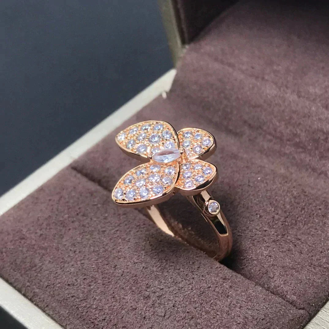 [Imperial] BUTTERFLY PINK GOLD DIAMOND RING