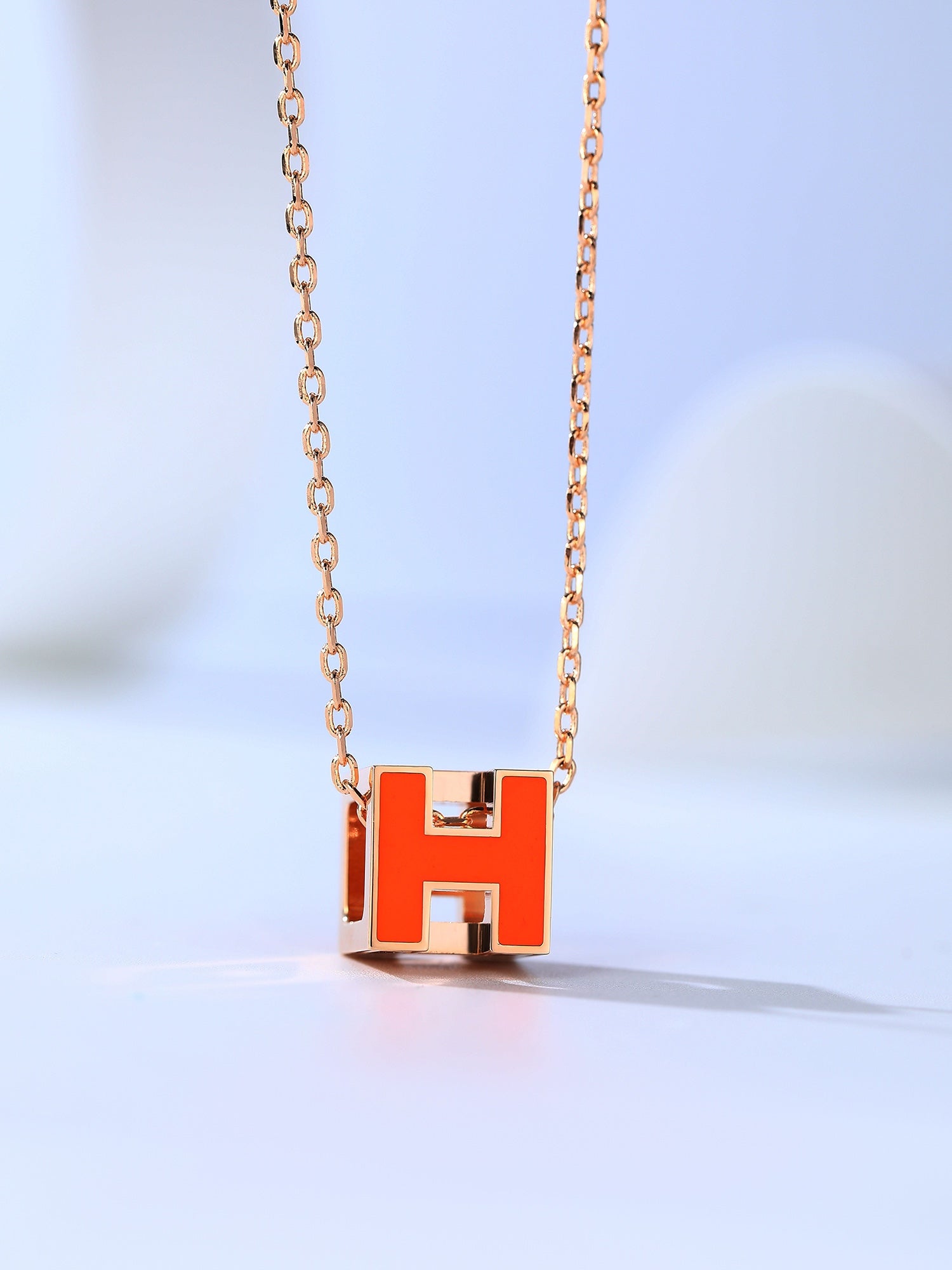 [Imperial] H CAGE PINK GOLD NECKLACE