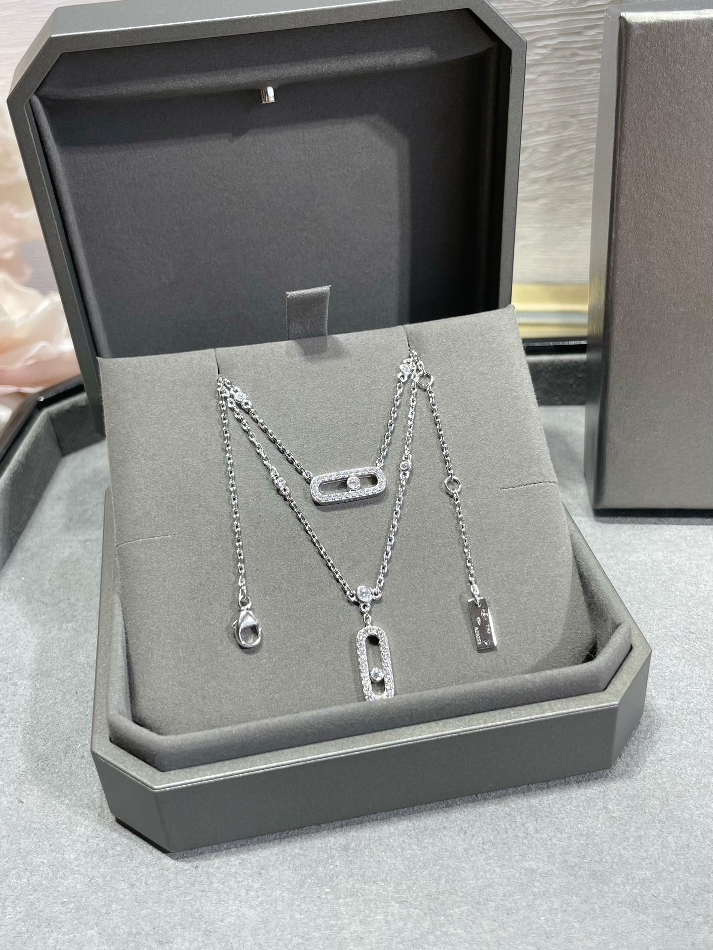 [Imperial] MOVE 2 ROW DIAMOND NECKLACE