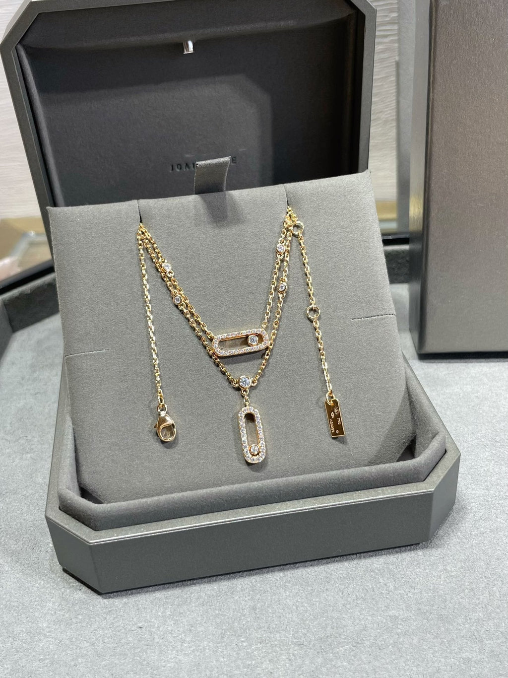 [Imperial] MOVE 2 ROW DIAMOND NECKLACE