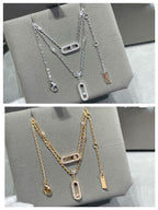 [Imperial] MOVE 2 ROW DIAMOND NECKLACE