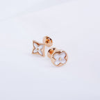 [Imperial] STAR AND SUN PINK GOLD MOP STUD EARRINGS