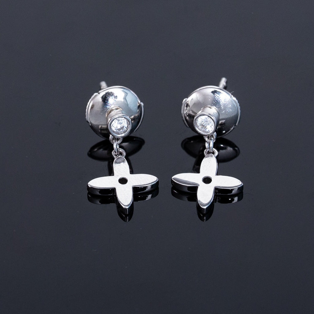 [Imperial] VIDYLLE SILVER DIAMOND MINI DROP EARRINGS