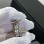 [Imperial] LOVE DIAMOND SILVER HOOP EARRINGS