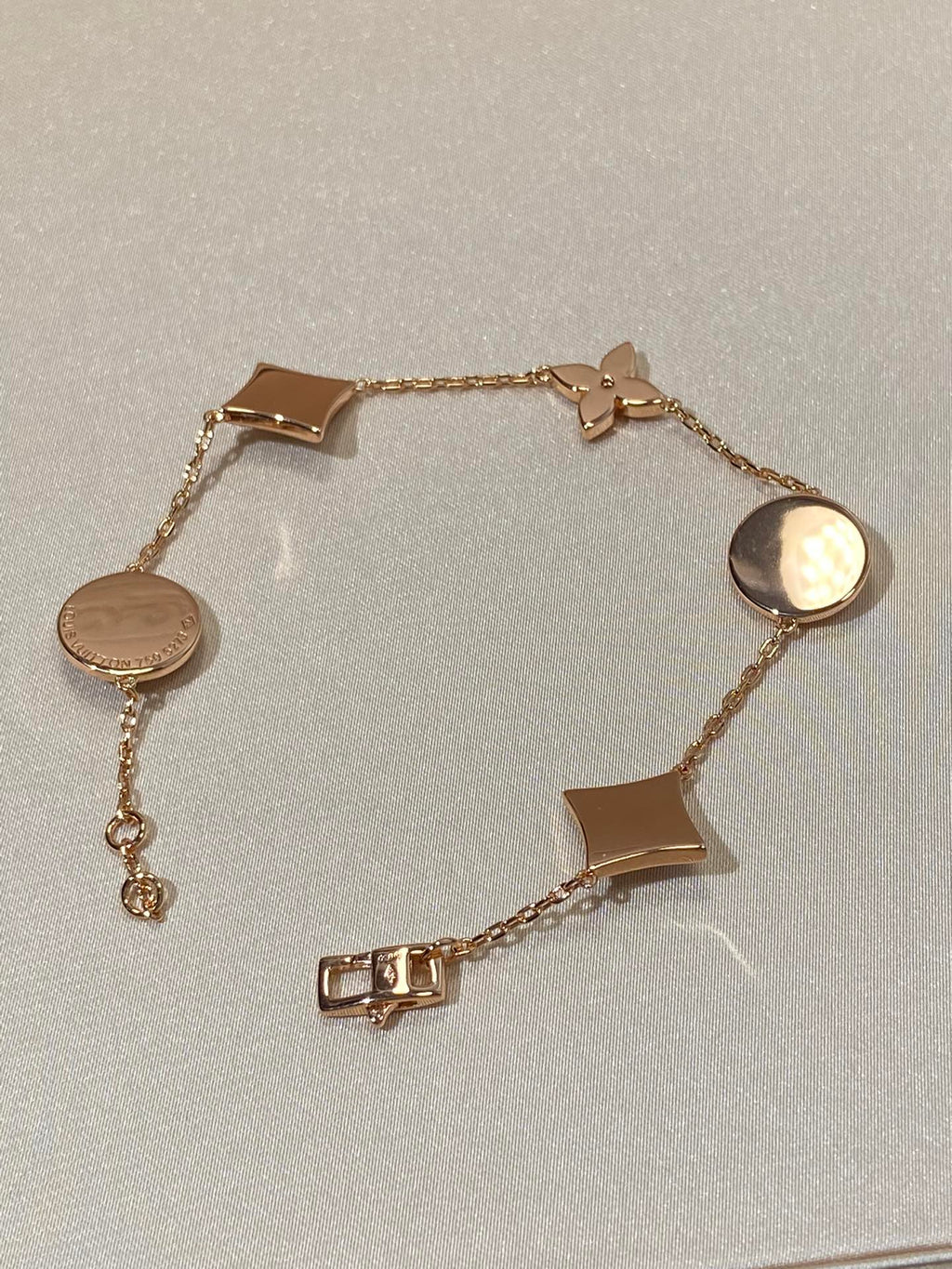 [Imperial] STAR AND SUN 5 MOTIF MOP PINK GOLD BRACELET