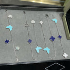 [Imperial] LUCKY CLOVER SILVER 11 MOTIF NECKLACE