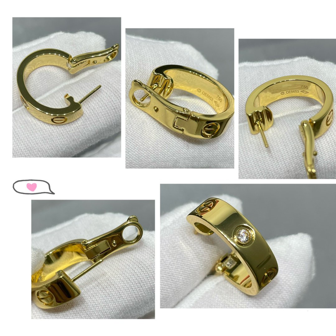 [Imperial] LOVE 5.5MM 1 DIAMOND EARRINGS