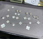 [Imperial] CLOVER 5 MOTIF WHITE MOP SILVER BRACELET