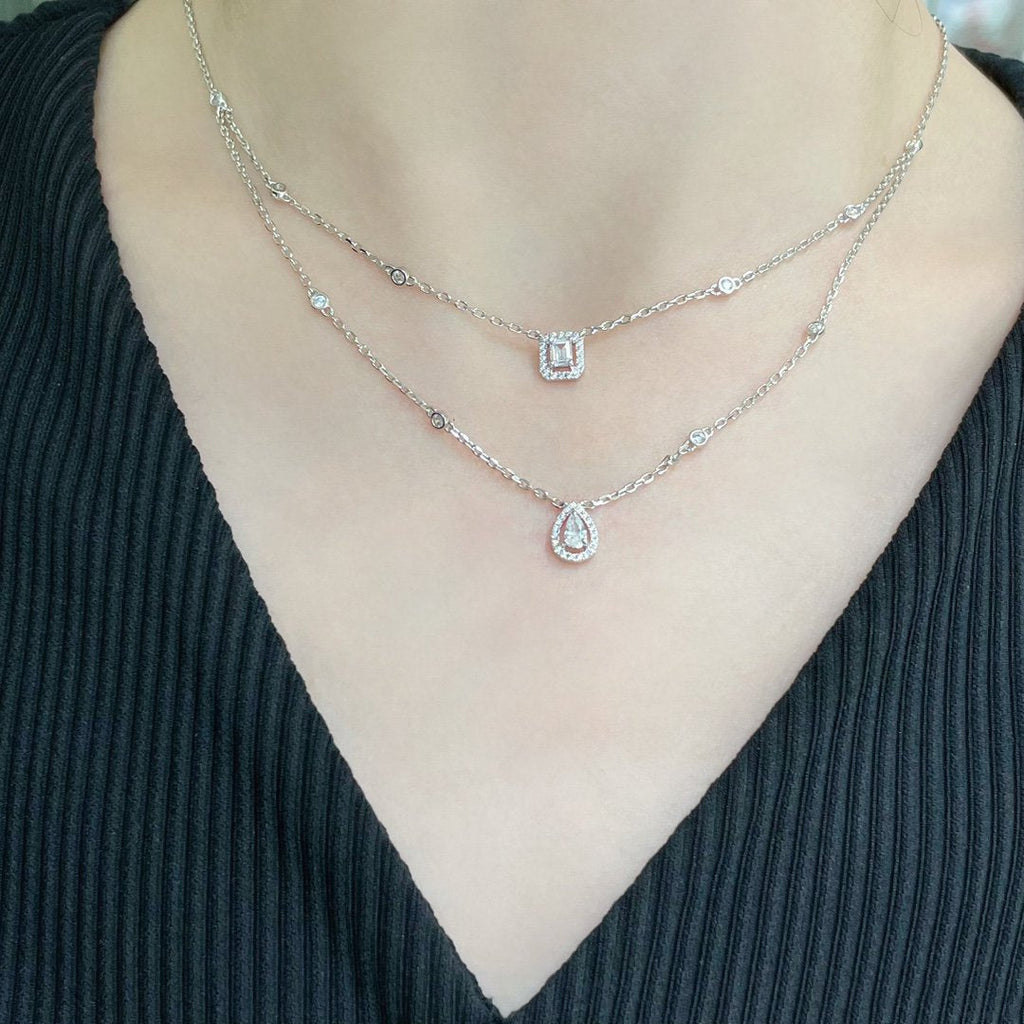 [Imperial] MY TWIN 2 ROW DIAMOND NECKLACE