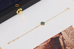 [Imperial] STAR AND SUN 4 MOTIF PINK GOLD MALACHITE BRACELET