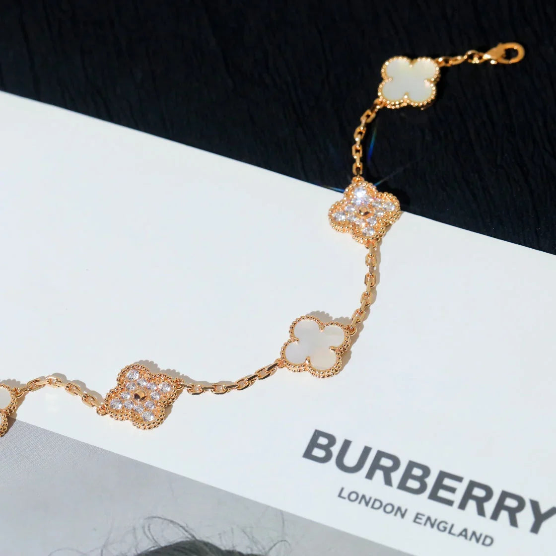[Imperial]New CLOVER WHITE PEARL MOP 5 MOTIF BRACELET COLLECTION