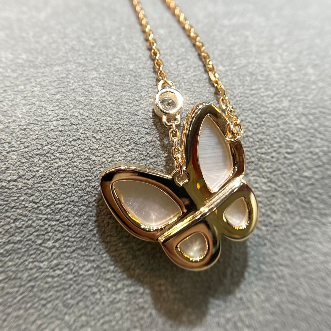[Imperial] BUTTERFLY MOP DIAMOND NECKLACE