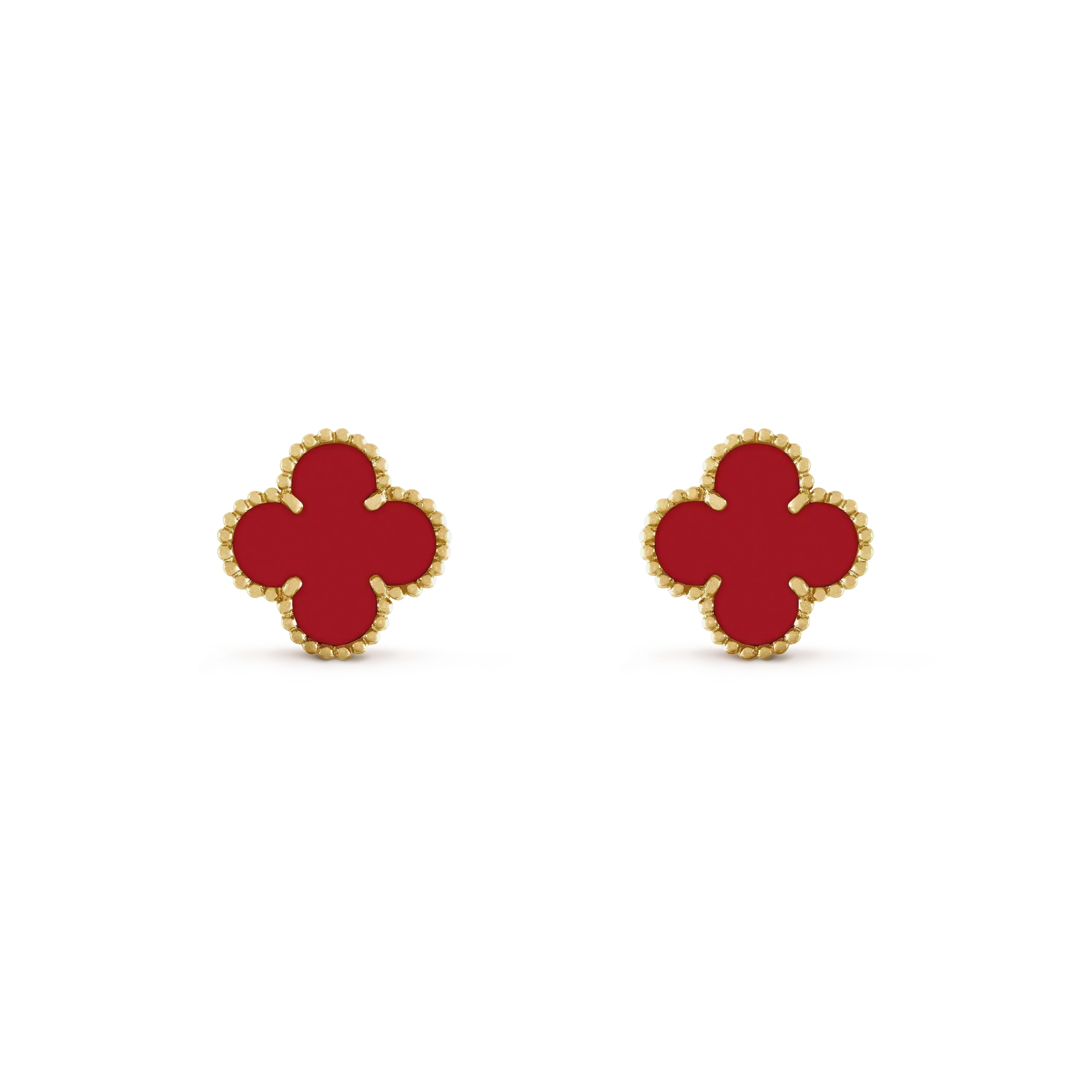 [Imperial] CLOVER MINI 9.5MM CARNELIAN EARRINGS