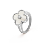 [Imperial] CLOVER SILVER MOP DIAMOND RING