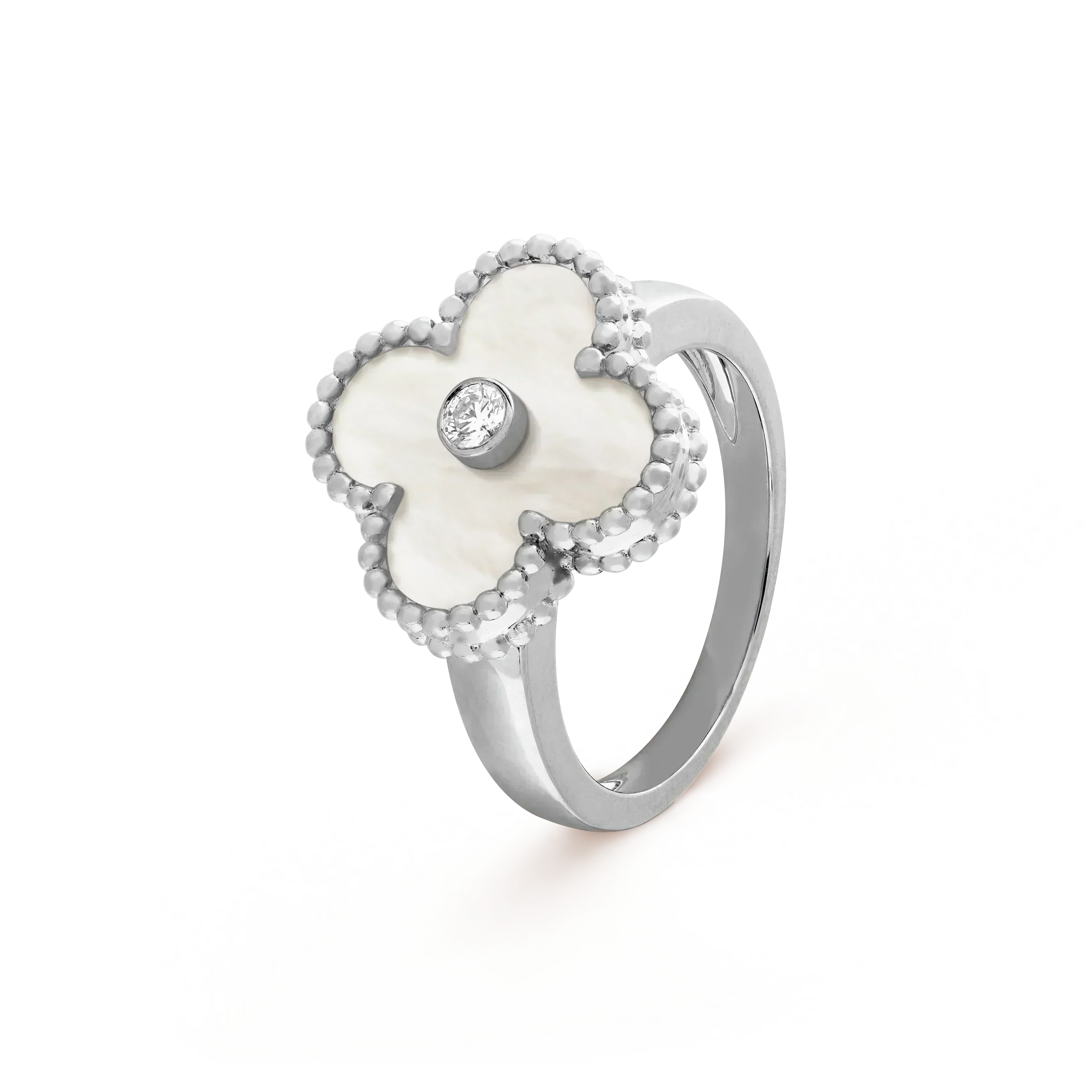 [Imperial] CLOVER SILVER MOP DIAMOND RING