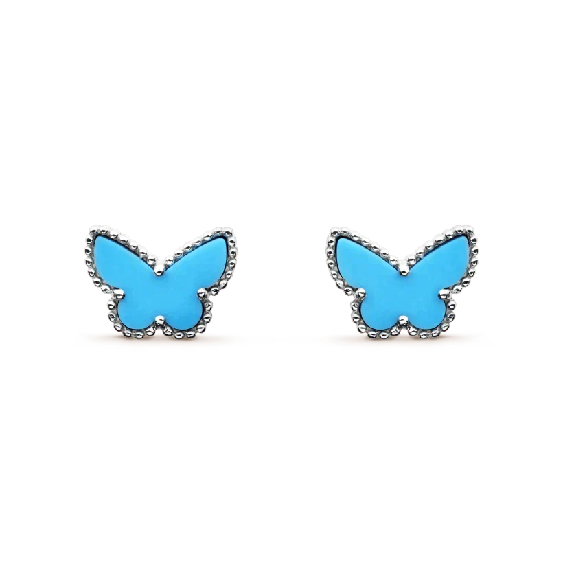 [Imperial] BUTTERFLY TURQUOISE EARRINGS SILVER