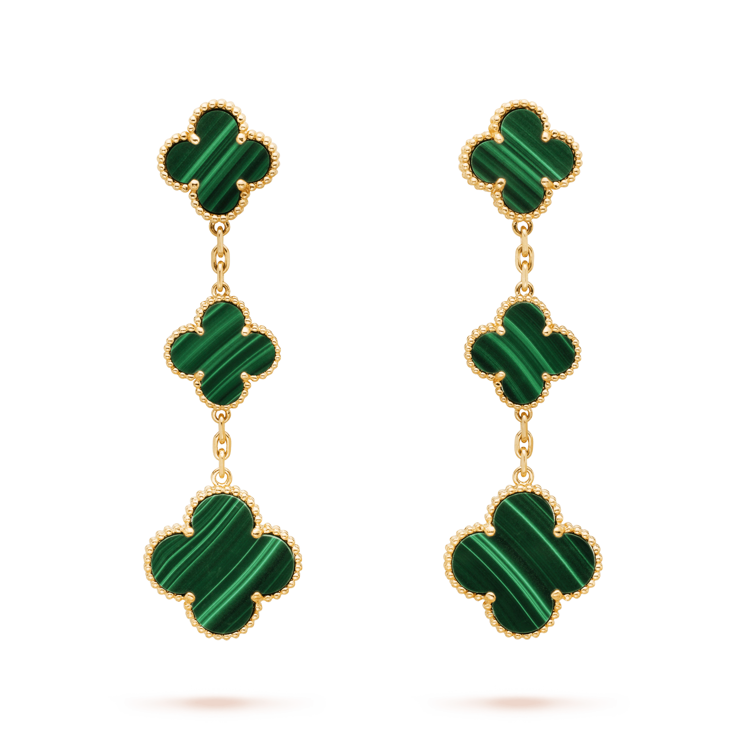 [Imperial] CLOVER MALACHITE 3 MOTIFS GOLD