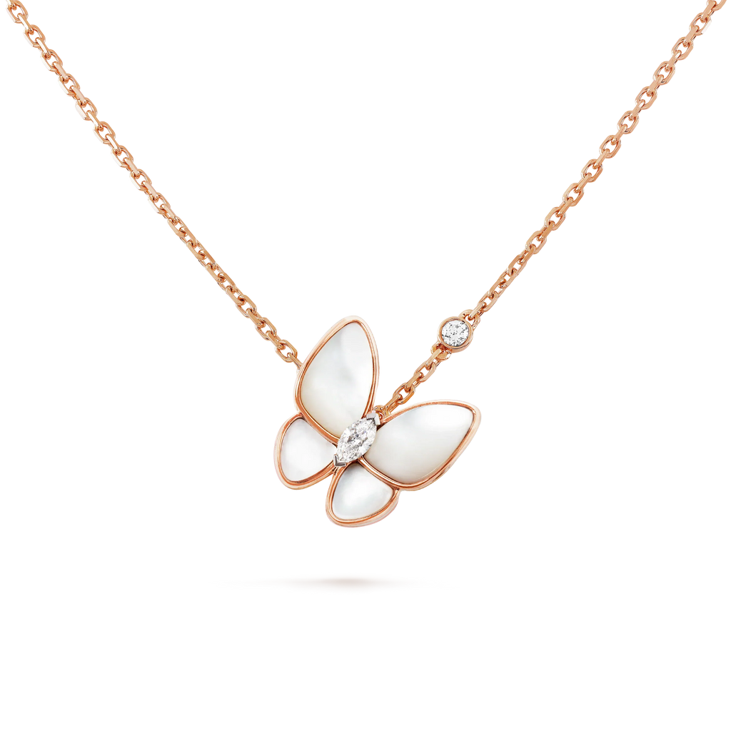[Imperial] BUTTERFLY MOP DIAMOND NECKLACE