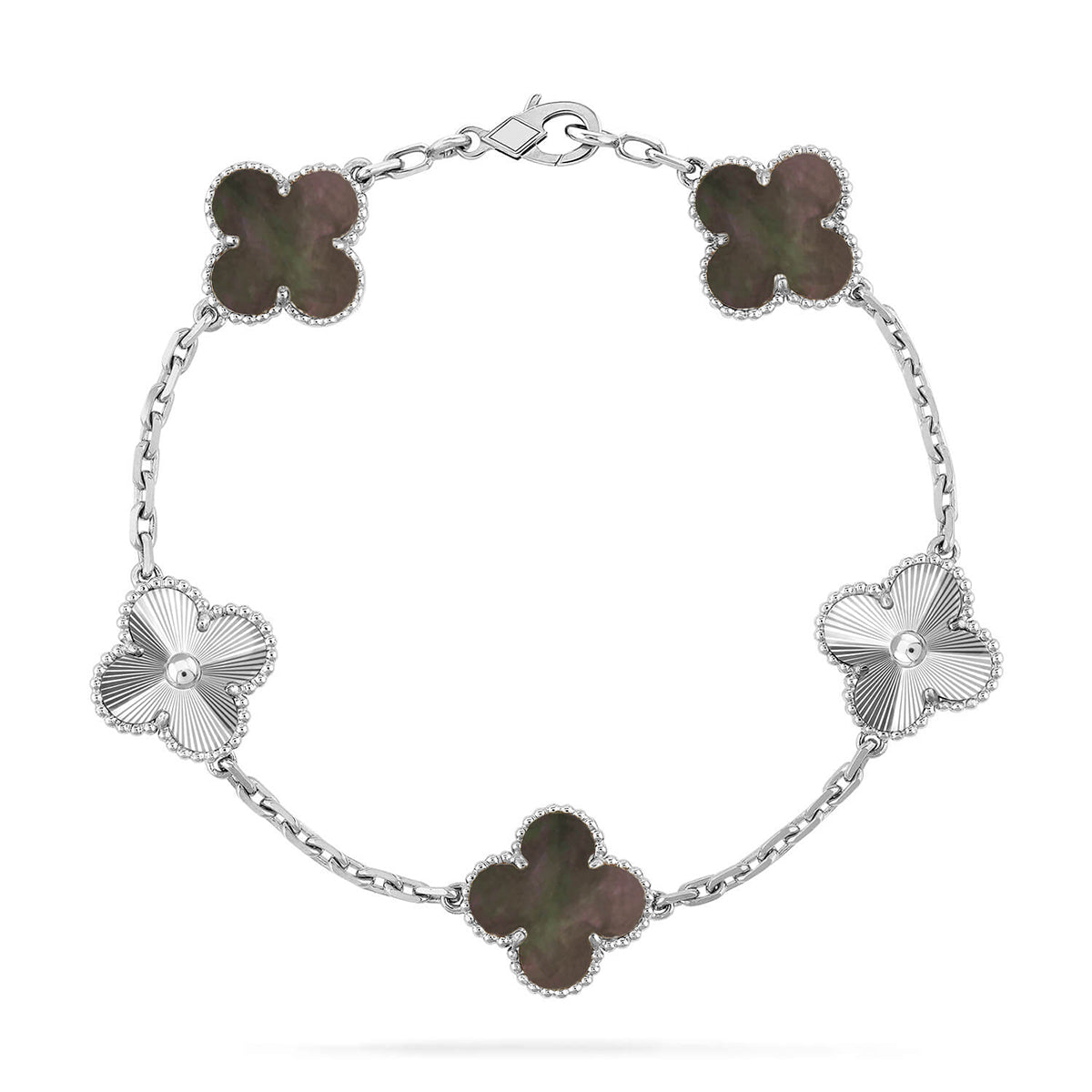 [Imperial]New CLOVER 5 MOTIF GRAY MOP BRACELET COLLECTION