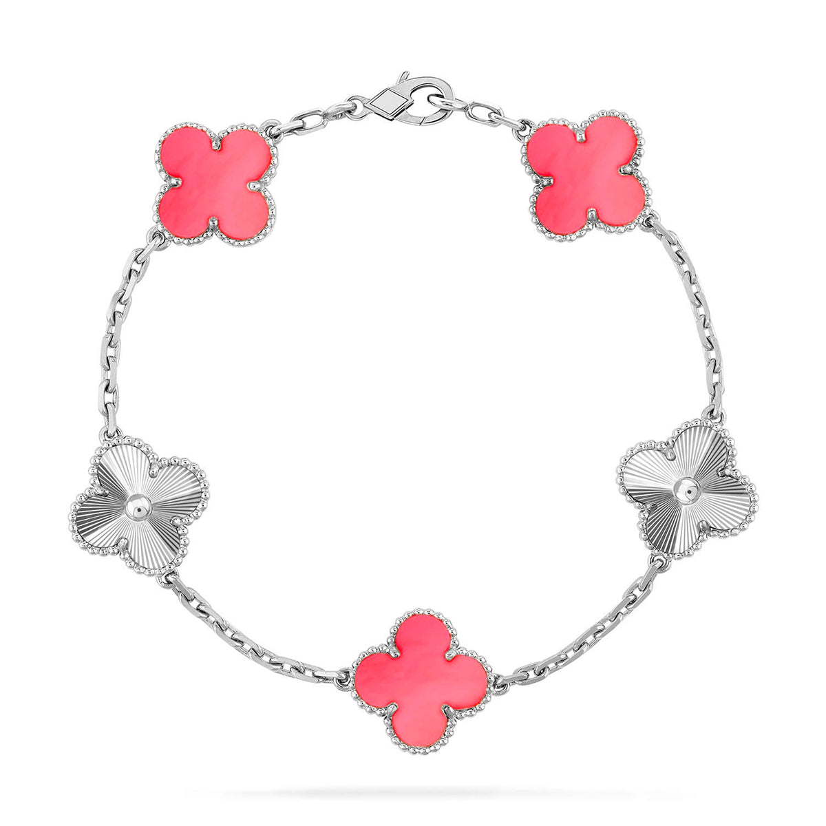 [Imperial]New  CLOVER 5 MOTIFS  PINK MOP BRACELET COLLECTION