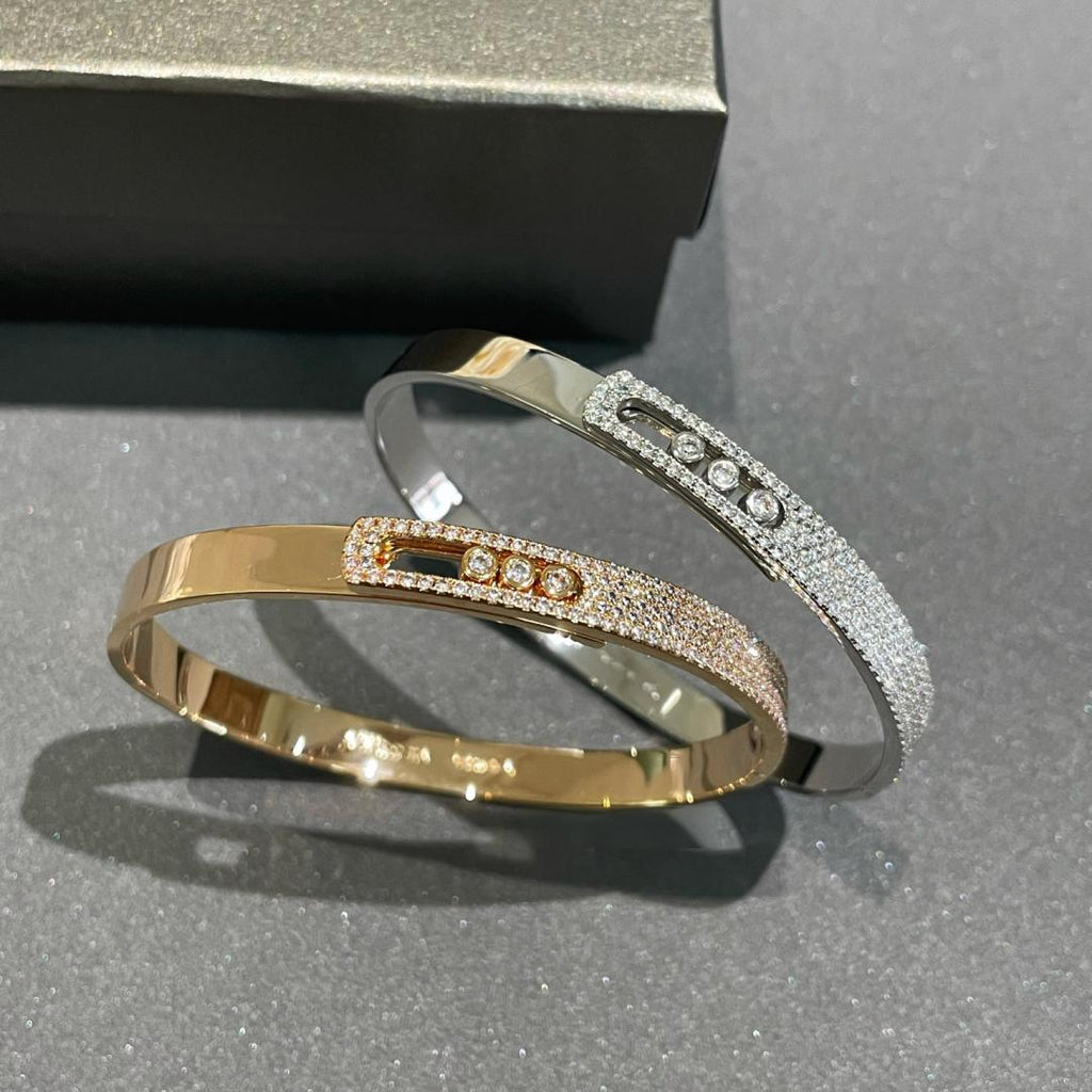 [Imperial] Move Noa Rose Gold Pavé Diamond Bangle Bracelet