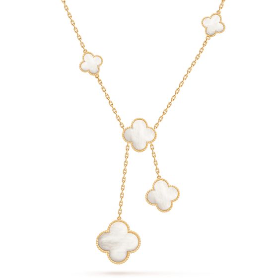 [Imperial] CLOVER MOTHER OF PEARL NECKLACE 6 MOTIF