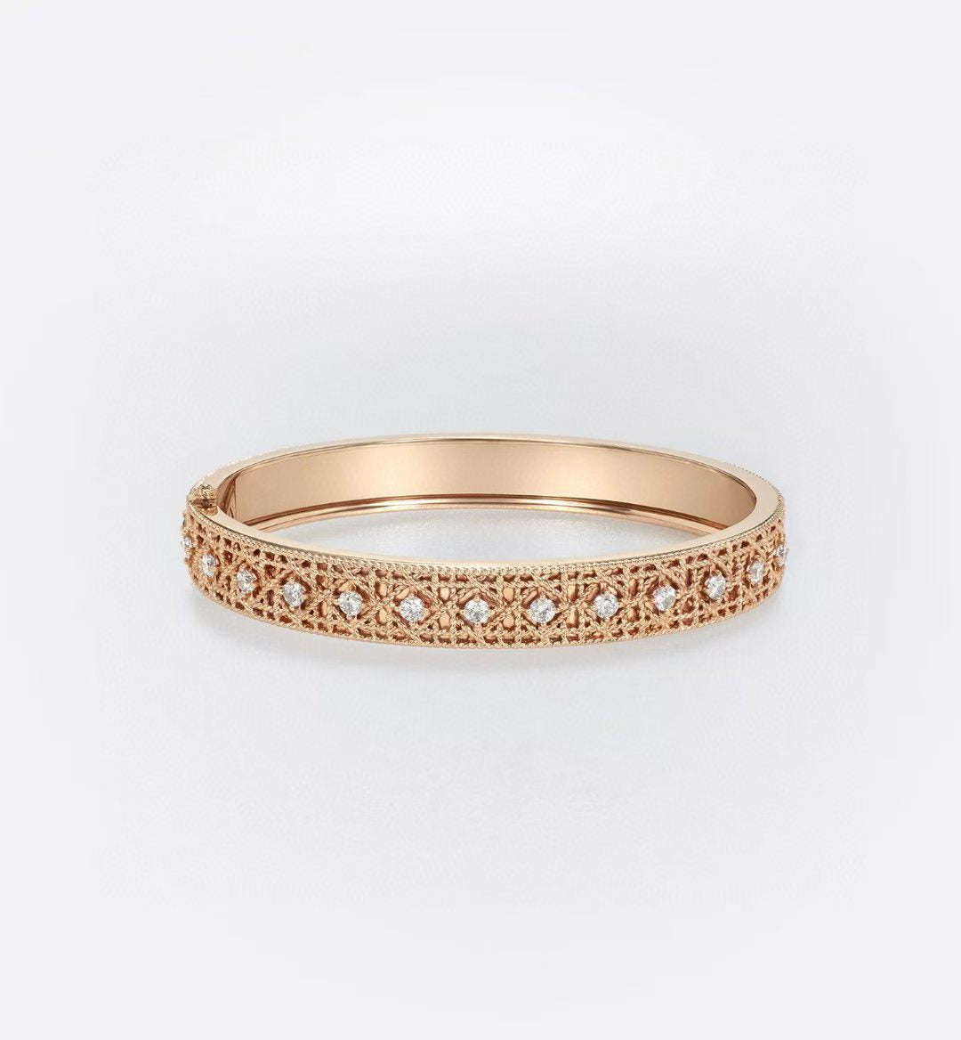 [Imperial] 2026 WOVEN-PATTERN BRACELET SET WITH FULL DIAMOND INLAY THREE-COLORS