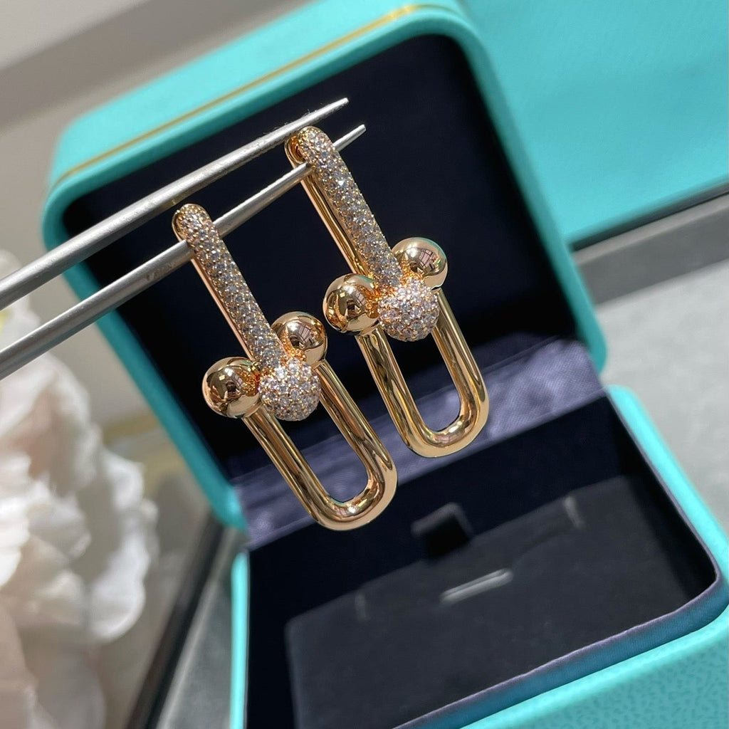 [Imperial] TF U-shaped diamond earrings