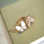 [Imperial] TWIN BUTTERFLY DIAMOND MOP RING