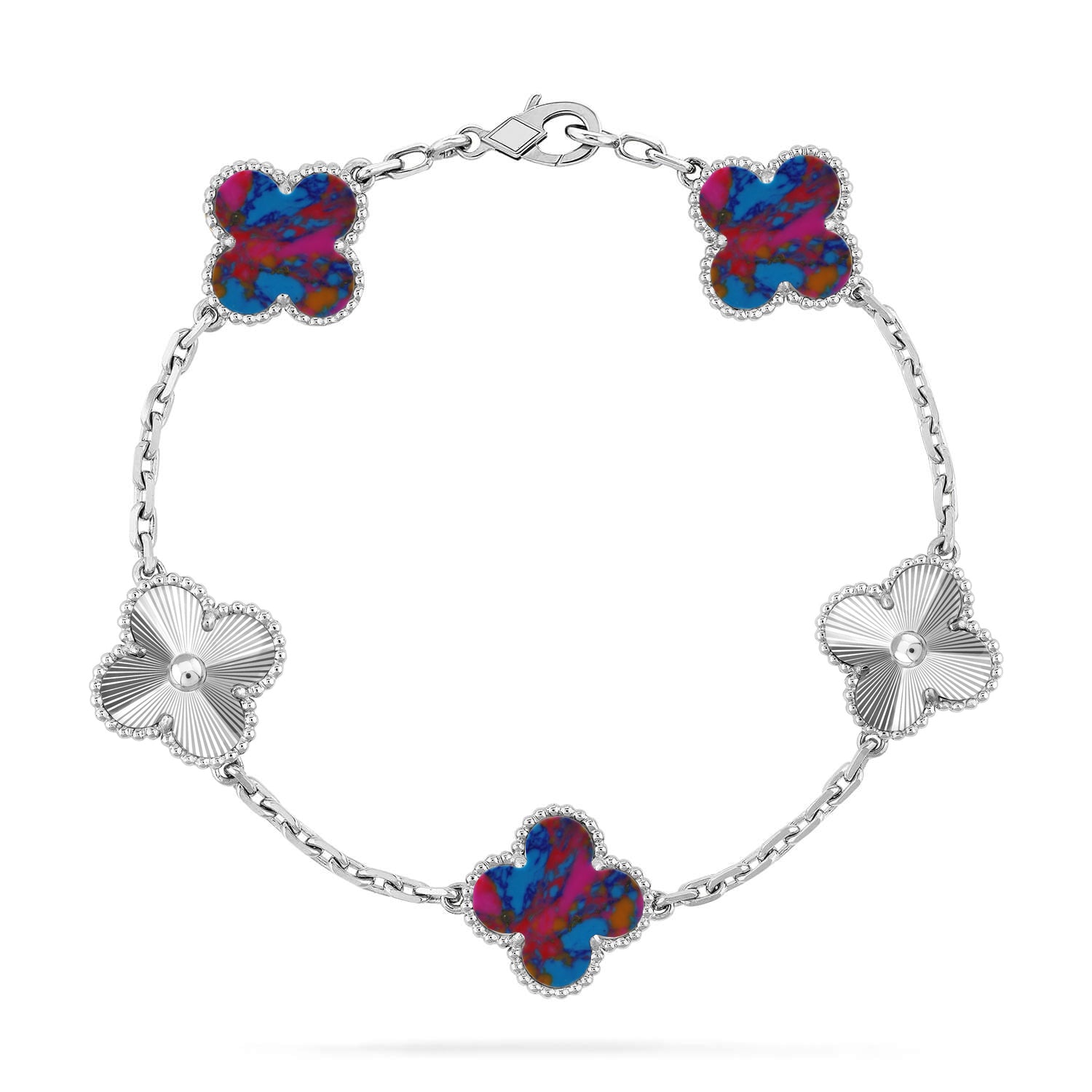 [Imperial]New CLOVER 5 MOTIF COLOR GEMSTONES BRACELET COLLECTION