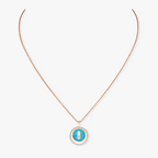 [Imperial]  MOVE 1 DIAMOND TURQUOISE PINK GOLD DIAMOND NECKLACE