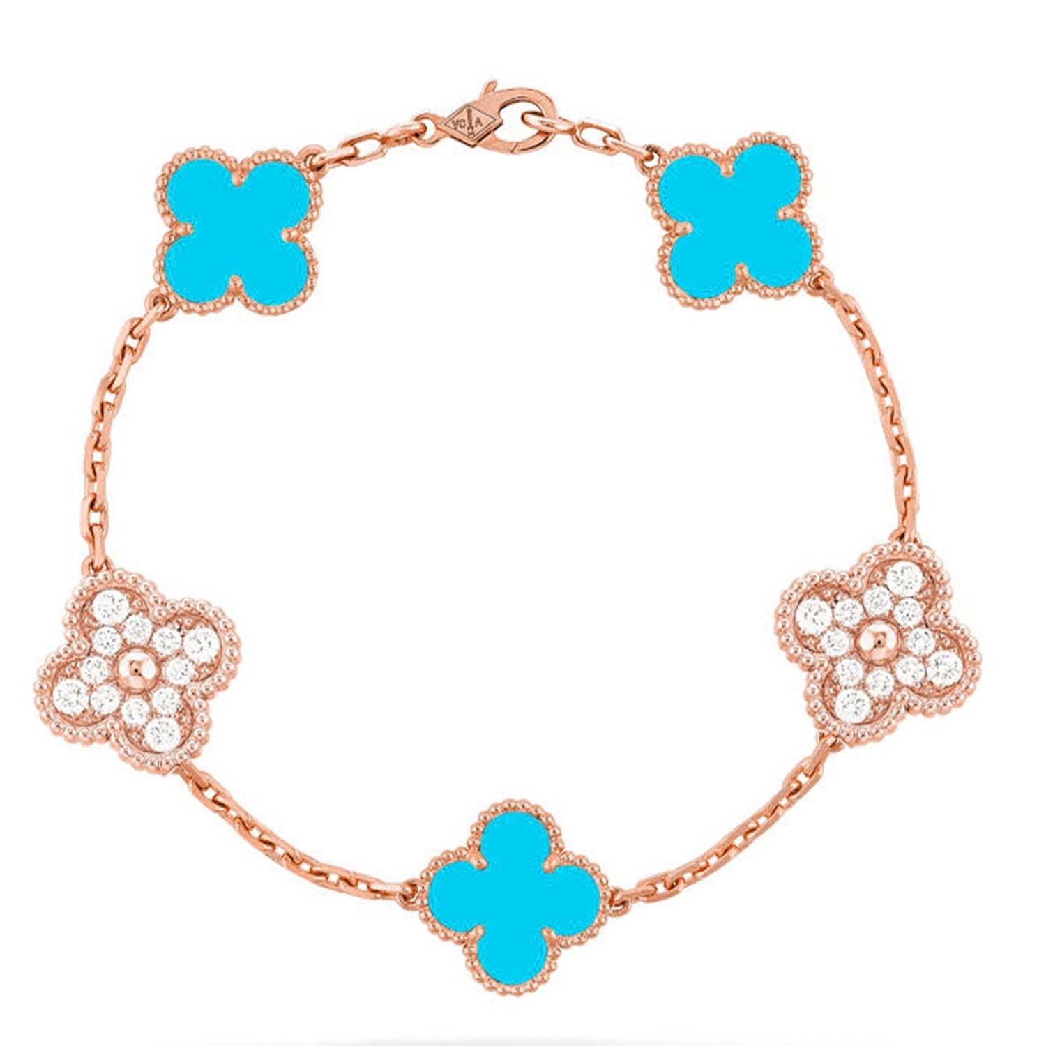 [Imperial]New  CLOVER 5 MOTIF TURQUOISE BRACELET COLLECTION