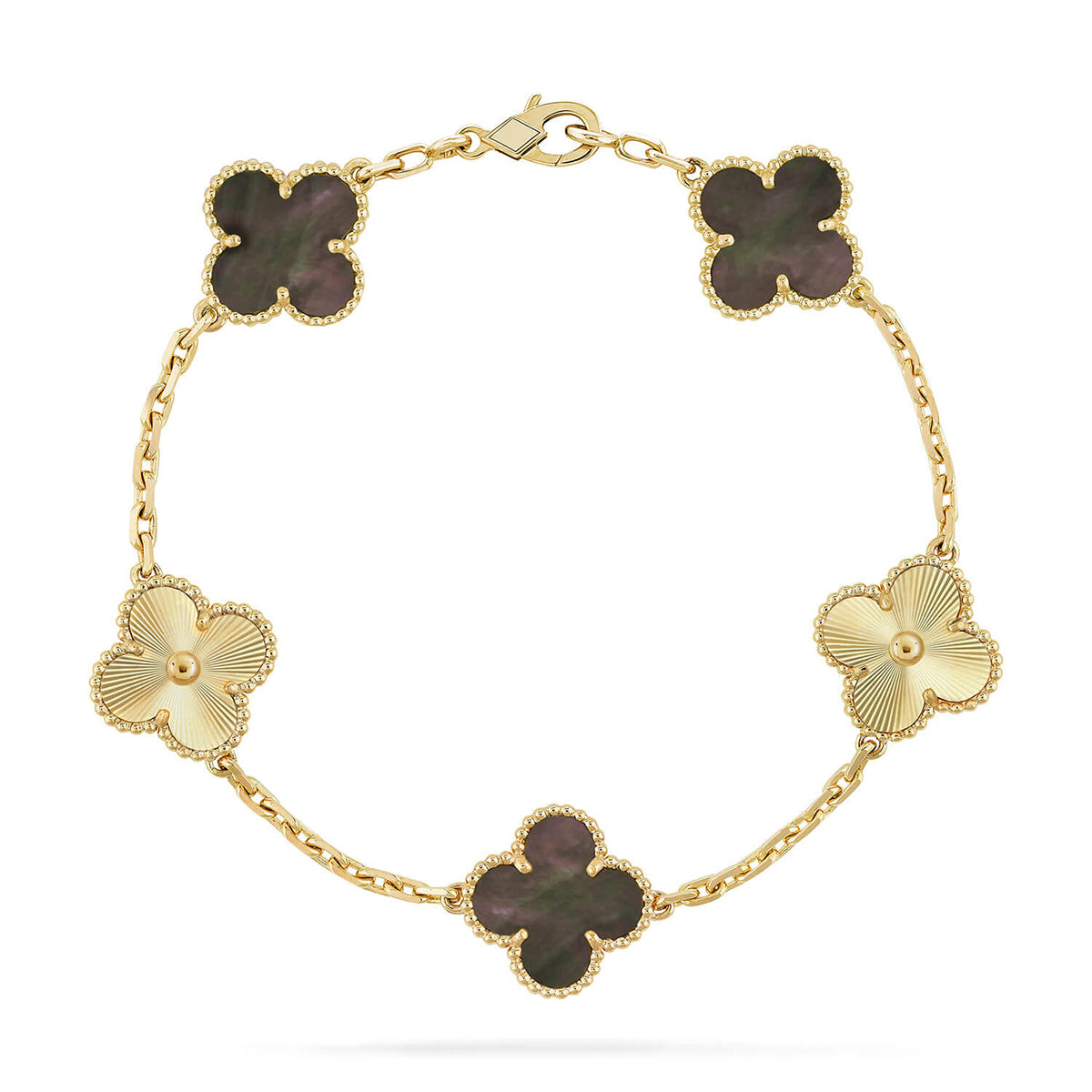 [Imperial]New CLOVER 5 MOTIF GRAY MOP BRACELET COLLECTION