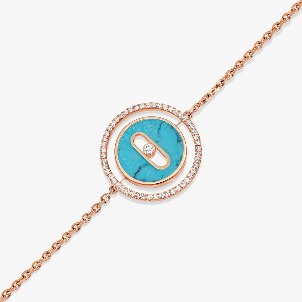 [Imperial]  MOVE TURQUOISE PINK GOLD DIAMOND BRACELET