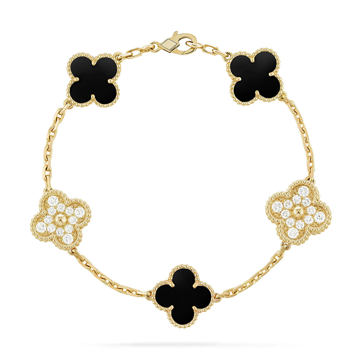 [Imperial]New CLOVER 5 MOTIF ONYXS BRACELET COLLECTION