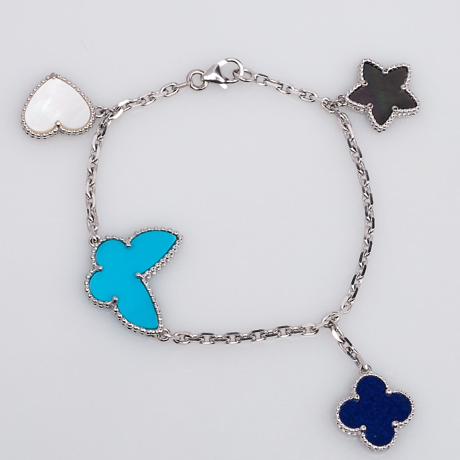 [Imperial] LUCKY SPRING SILVER BRACELET 4 MOTIF